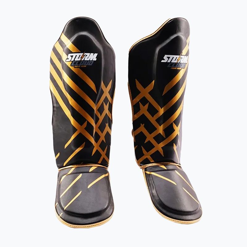 Shin and instep guards StormCloud Lynx black/gold