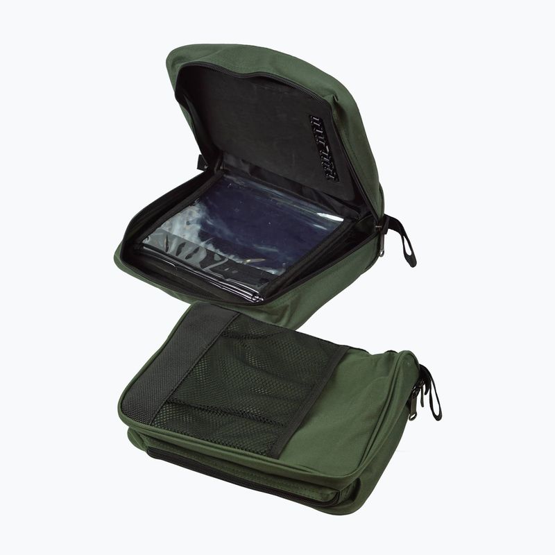 York fishing organiser with leader boards green 10836