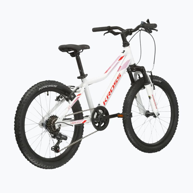 Children's bike KROSS Lea Mini 2.0 white/red/shine 3