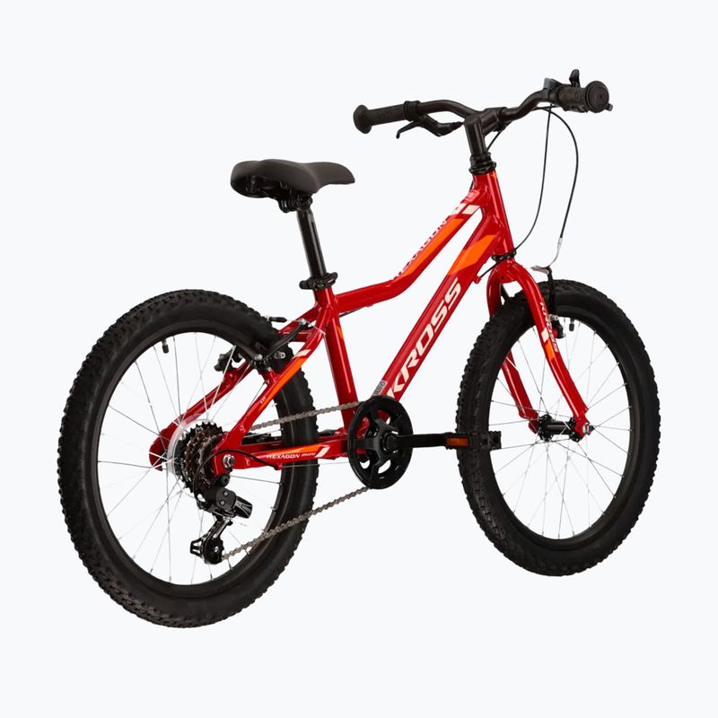 Children's bike KROSS Hexagon Mini 1.0 red/white/shine 3