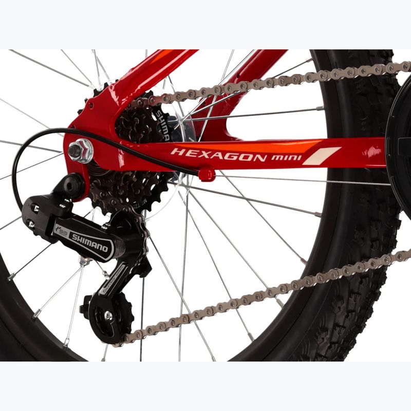 Children's bike KROSS Hexagon Mini 1.0 red/white/shine 8