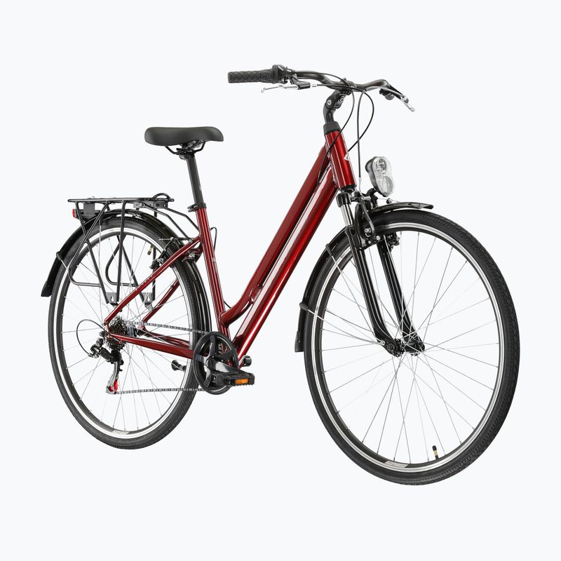 City bike KROSS Sentio 1.0 ruby/grey/shine 2