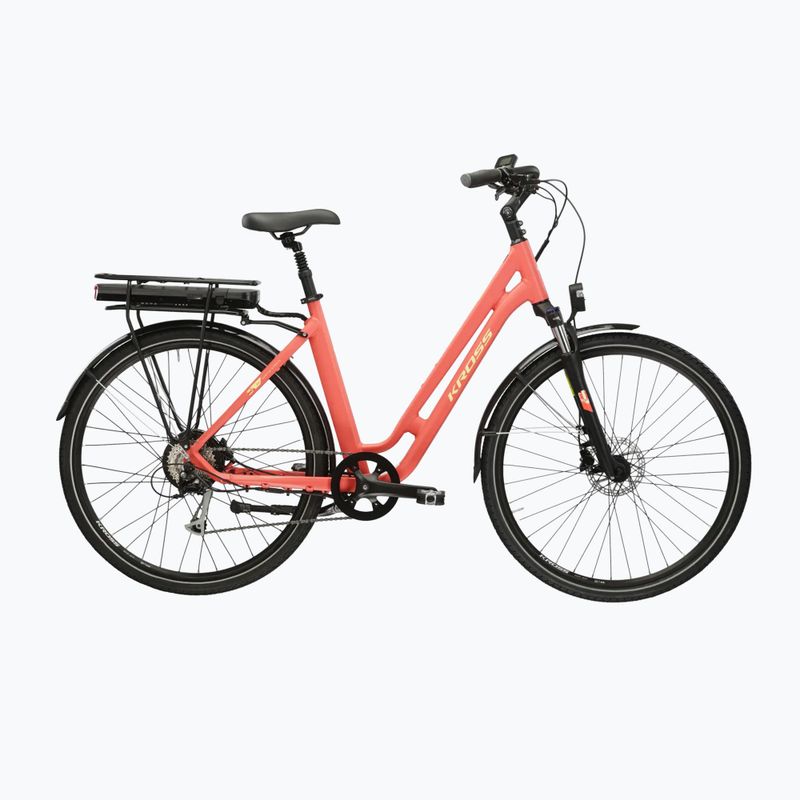Electric bike KROSS Sentio Hybrid 2.0 el. 504 Wh coral/yellow/matte