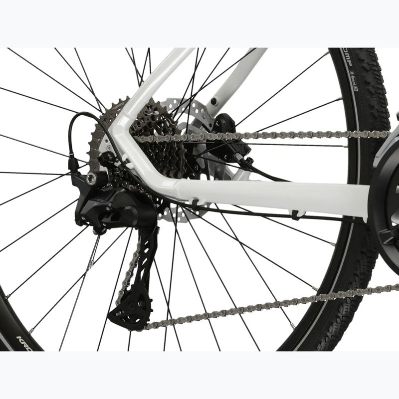 Women's cross bike KROSS Evado 7.0 W white/turquoise/shine 8