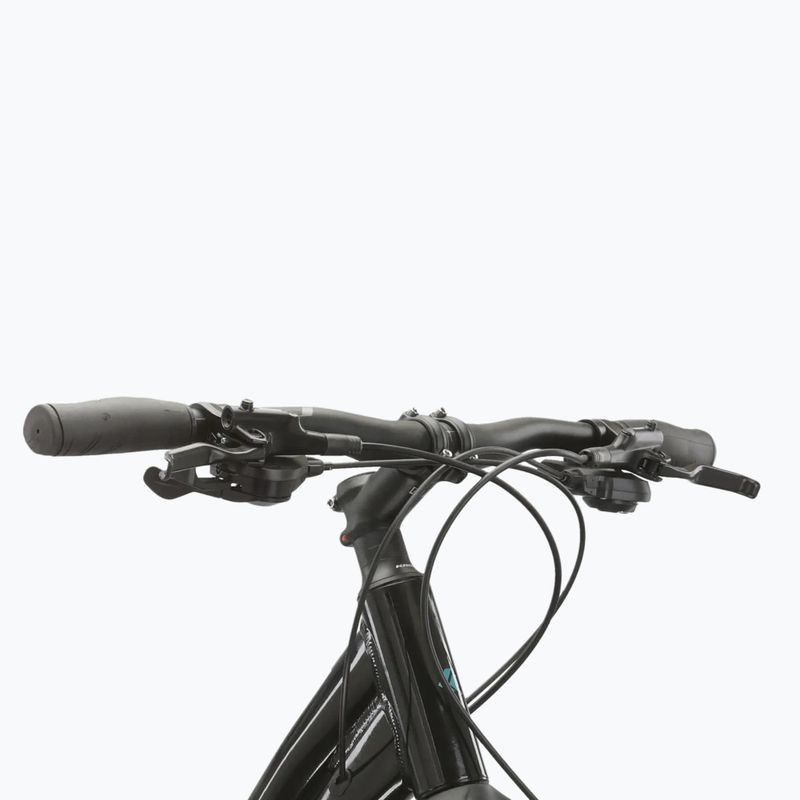 Women's cross bike KROSS Evado 5.0 W black/turquoise/shine 4