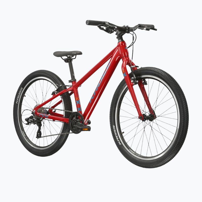 Children's bike KROSS Level Jr 1.0 red/sea blue/shine 2
