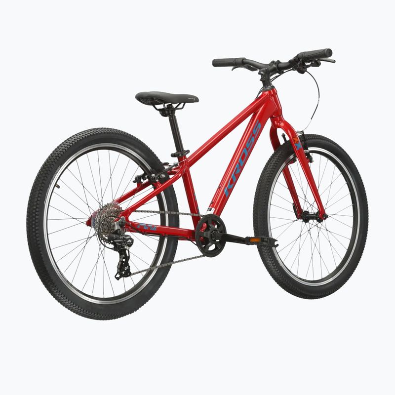Children's bike KROSS Level Jr 1.0 red/sea blue/shine 3