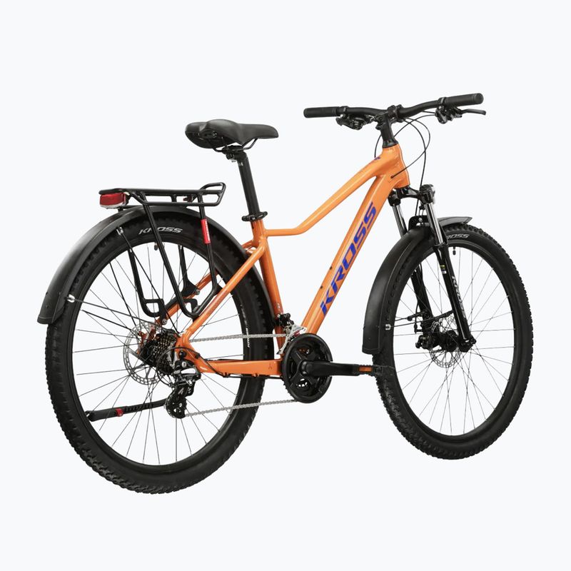 Women's mountain bike KROSS Lea 2.0 Eq W 27.5 orange/navy/shine 3