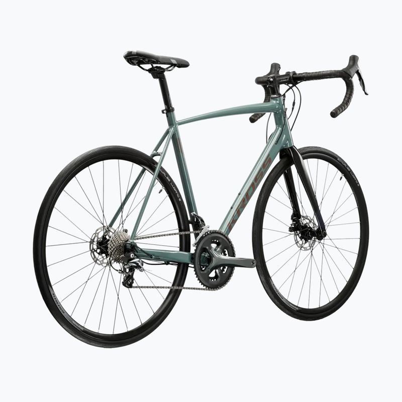 Road bike KROSS Vento 4.0 green/maroon/shine 3