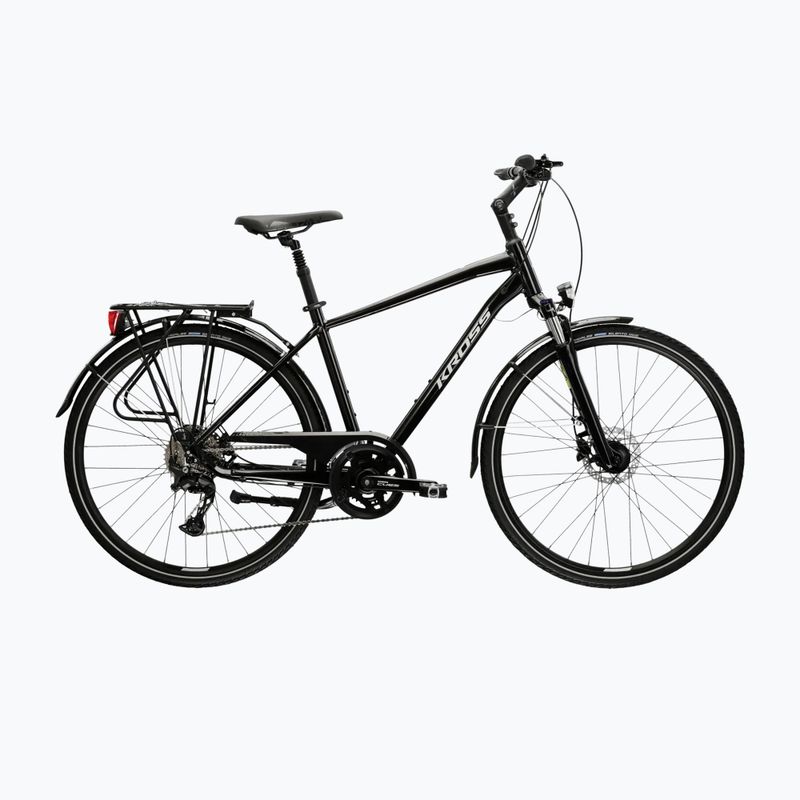 Men's trekking bike KROSS Trans 7.0 Bg black/grey/shine