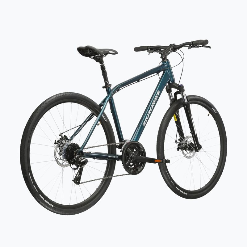 Men's city bike KROSS Move 2.0 turquoise/silver/shine 3