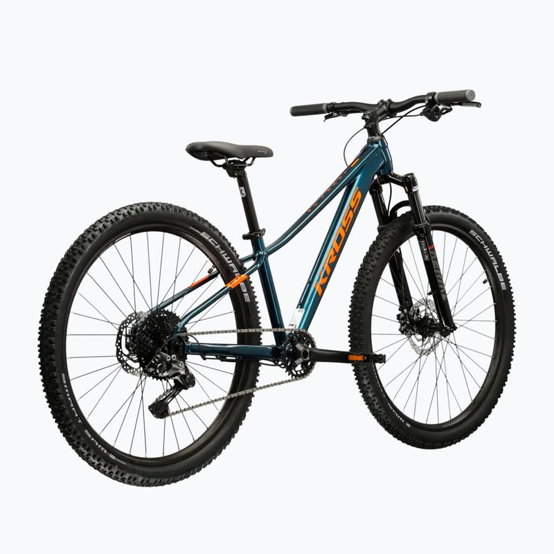 Junior bike KROSS Level Jr 5.0 turquoise/orange/shine 3