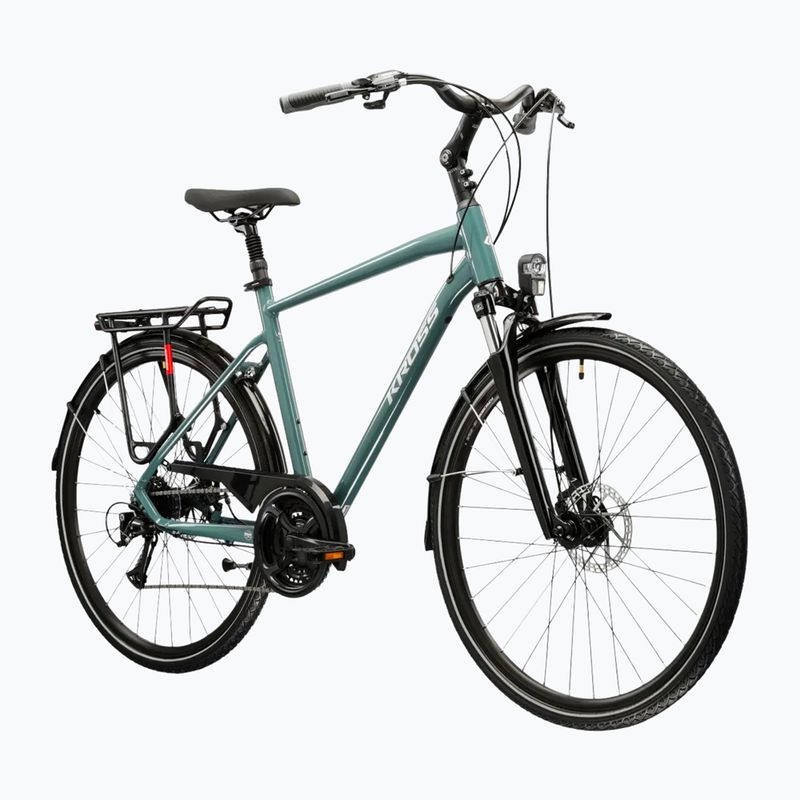Men's trekking bike KROSS Trans 3.0 green/silver/shine 2