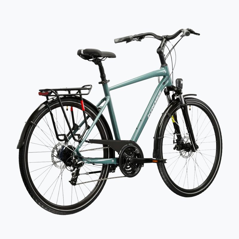 Men's trekking bike KROSS Trans 3.0 green/silver/shine 3