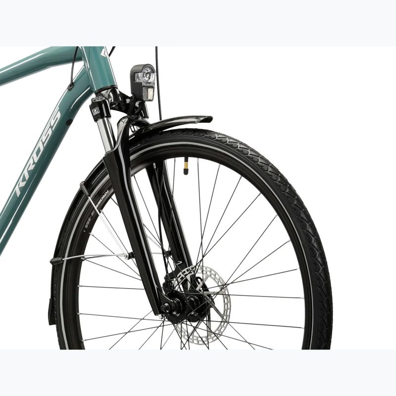 Men's trekking bike KROSS Trans 3.0 green/silver/shine 5