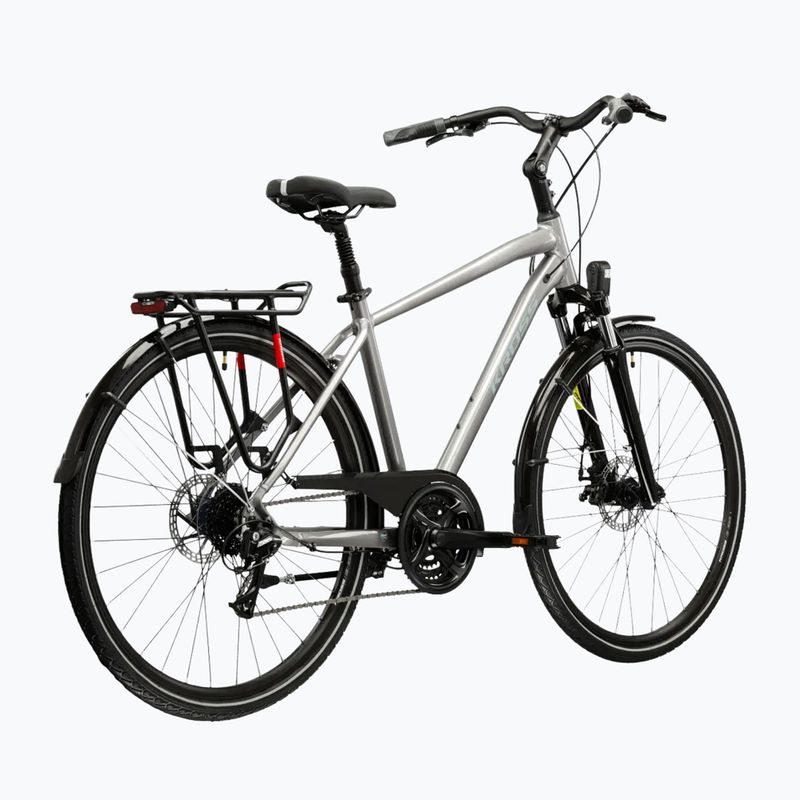 Men's trekking bike KROSS Trans 3.0 silver/blue/shine 3