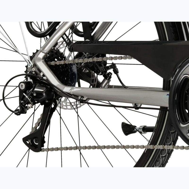 Men's trekking bike KROSS Trans 3.0 silver/blue/shine 8