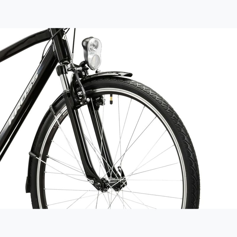 Men's trekking bike KROSS Trans 1.0 black/silver/shine 5