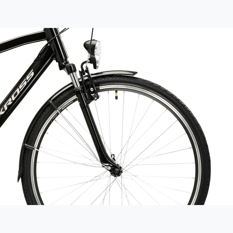 Men's trekking bike KROSS Trans 1.0 black/silver/shine 6