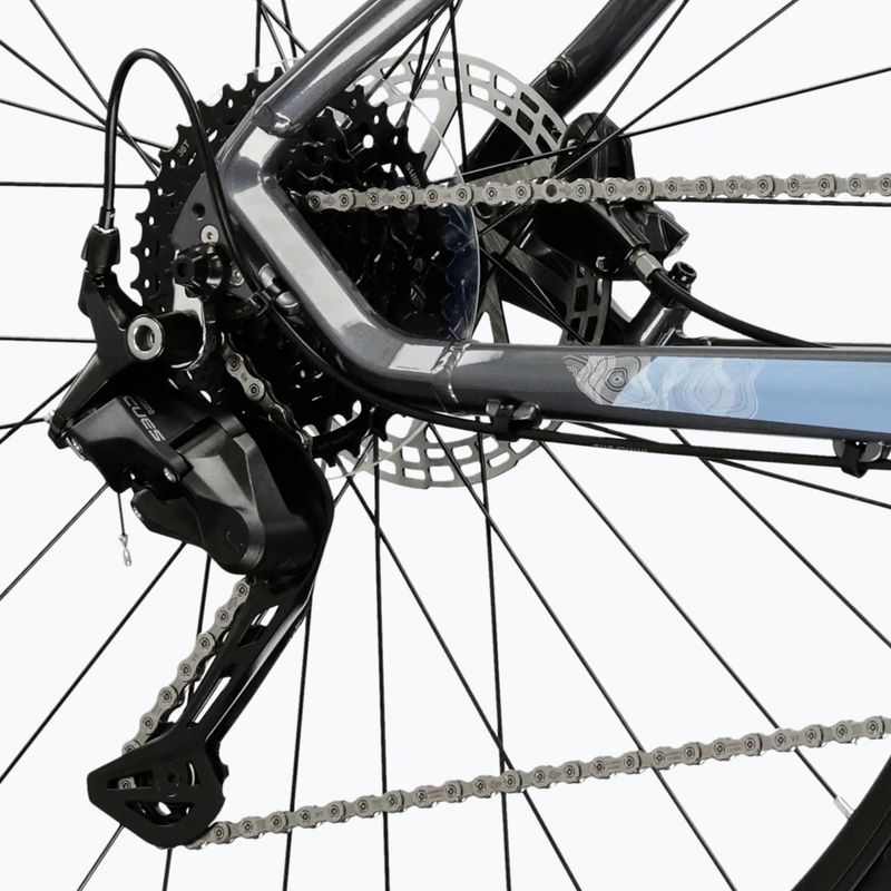 Women's cross bike KROSS Evado 5.0 W grey/blue/shine 8