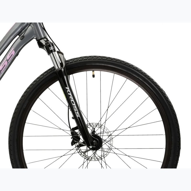 Women's cross bike KROSS Evado 4.0 W grey/pink/shine 6