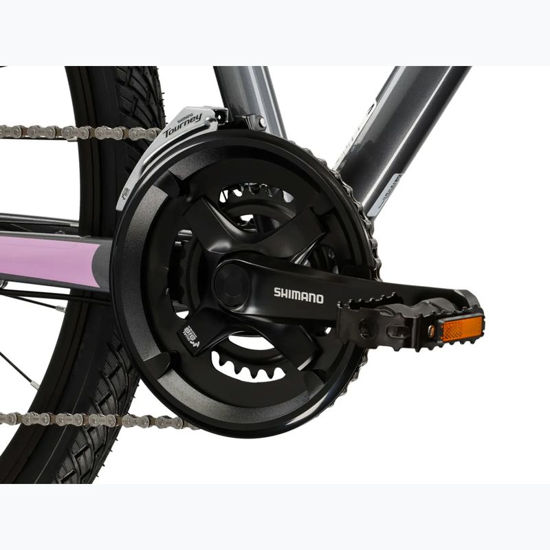 Women's cross bike KROSS Evado 4.0 W grey/pink/shine 9
