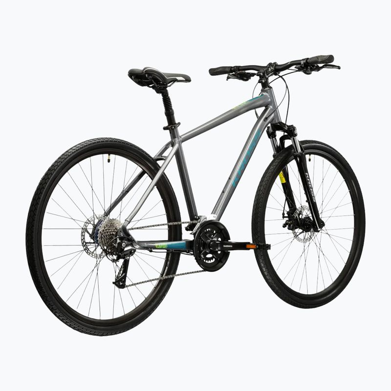Cross bike KROSS Evado 3.0 grey/sea blue/shine 3