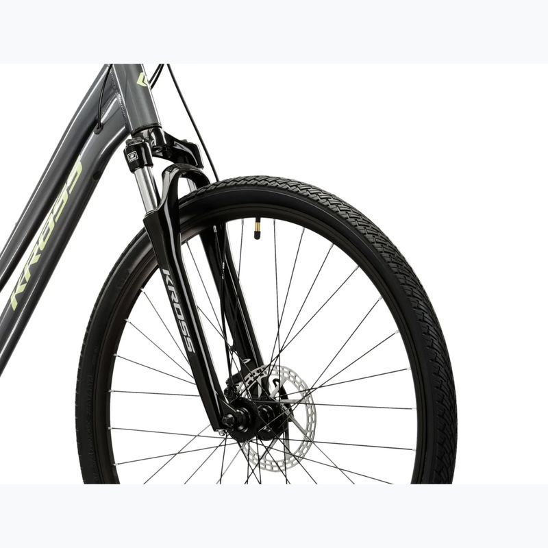 Women's cross bike KROSS Evado 3.0 W grey/green 5