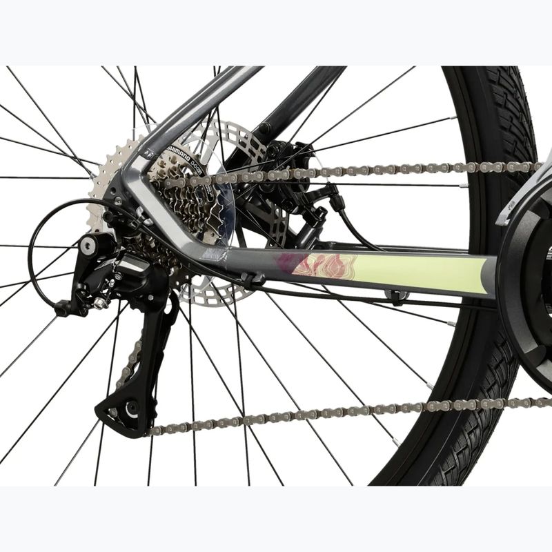 Women's cross bike KROSS Evado 3.0 W grey/green 8