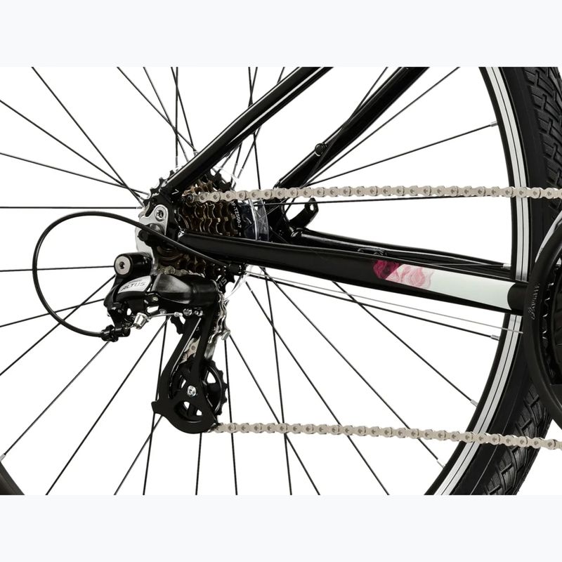 Women's cross bike KROSS Evado 2.0 W black/pink/shine 7