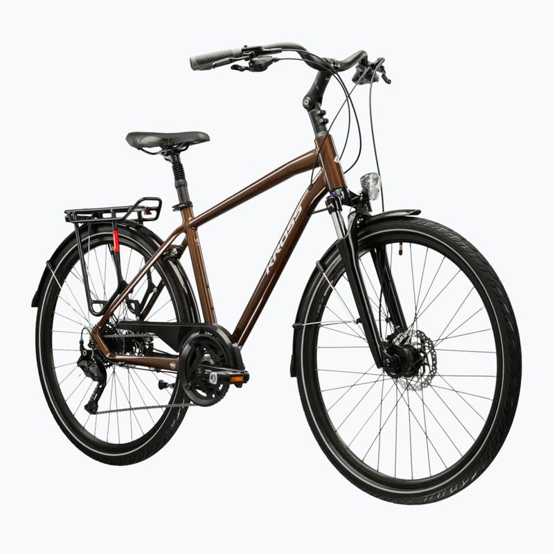 Men's trekking bike KROSS Trans 5.0 brown/silver/shine 2