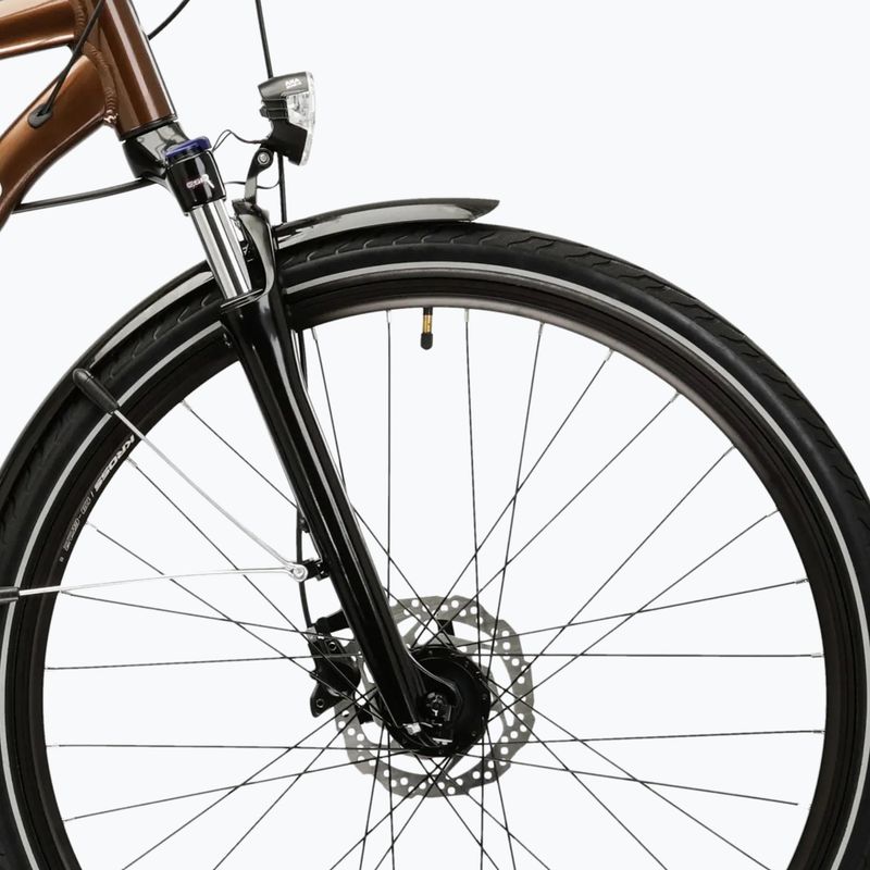 Men's trekking bike KROSS Trans 5.0 brown/silver/shine 6