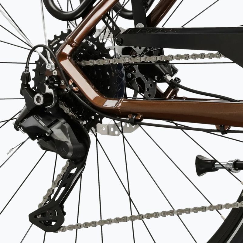 Men's trekking bike KROSS Trans 5.0 brown/silver/shine 8