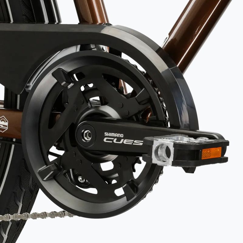 Men's trekking bike KROSS Trans 5.0 brown/silver/shine 9