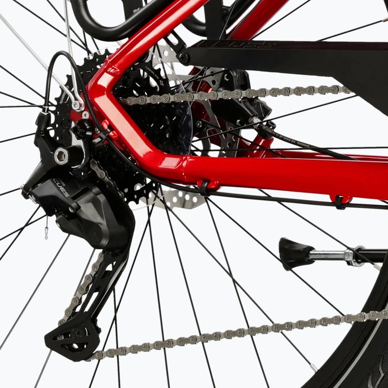 Women's trekking bike KROSS Trans 5.0 W red/silver/shine 8