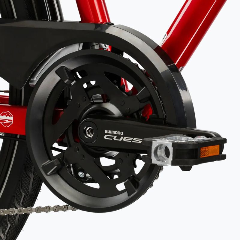 Women's trekking bike KROSS Trans 5.0 W red/silver/shine 9