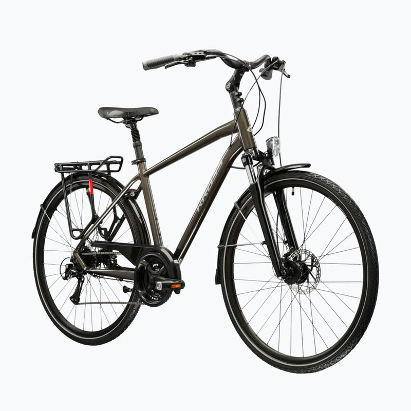 Men's trekking bike KROSS Trans 4.0 brown/silver/shine 2