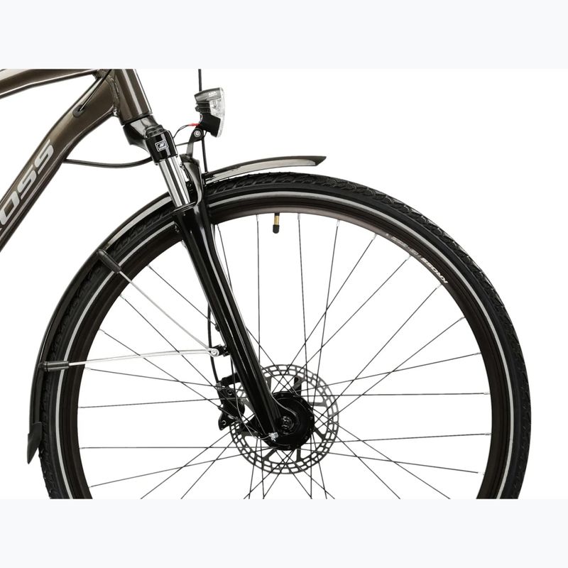 Men's trekking bike KROSS Trans 4.0 brown/silver/shine 6