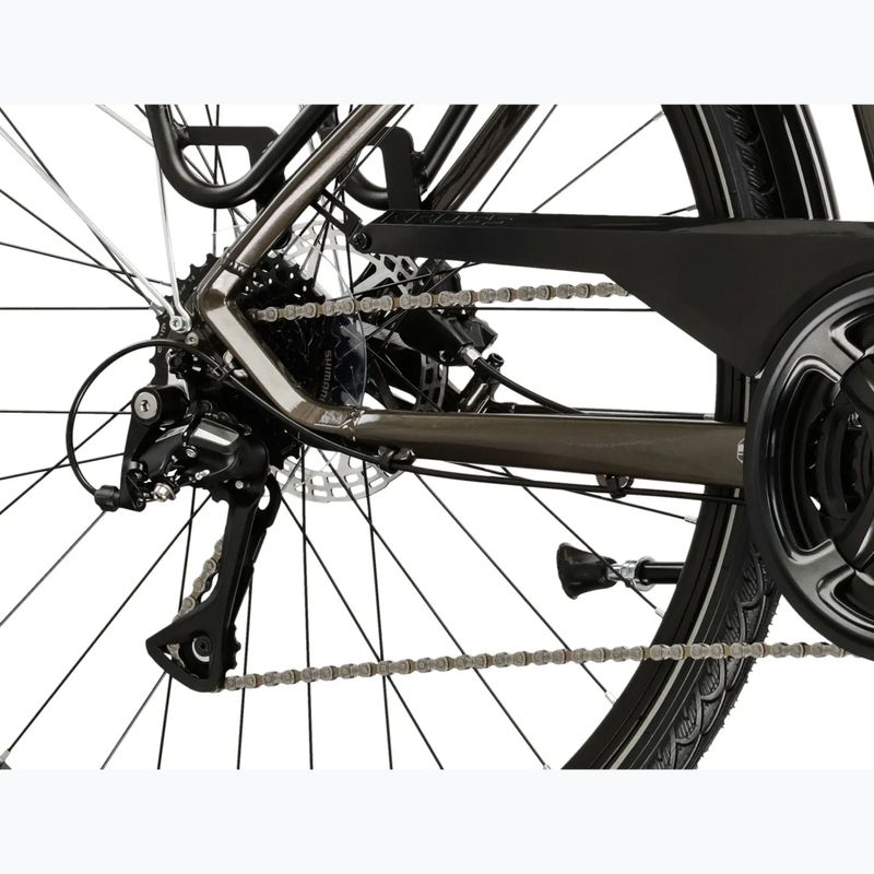 Men's trekking bike KROSS Trans 4.0 brown/silver/shine 8