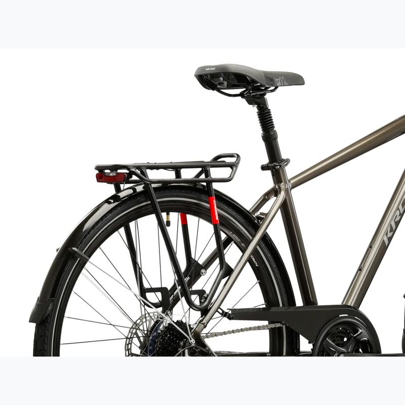 Men's trekking bike KROSS Trans 4.0 brown/silver/shine 11