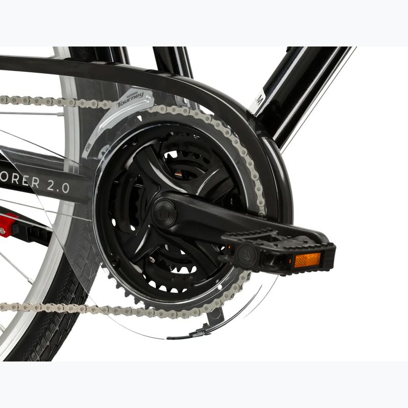 Trekking bike KROSS Explorer 2.0 black/silver/shine 8