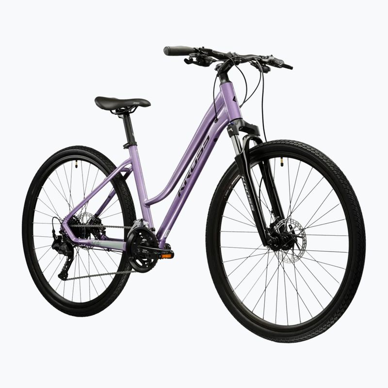 Women's cross bike KROSS Evado 5.0 W purple/black/shine 2