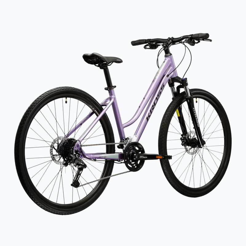 Women's cross bike KROSS Evado 5.0 W purple/black/shine 3