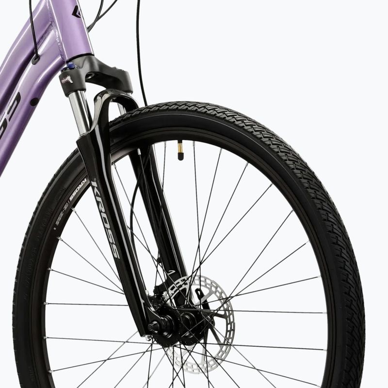 Women's cross bike KROSS Evado 5.0 W purple/black/shine 5