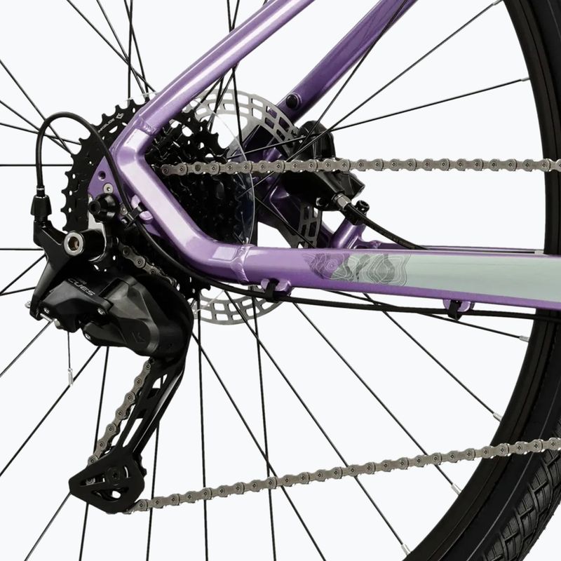 Women's cross bike KROSS Evado 5.0 W purple/black/shine 8