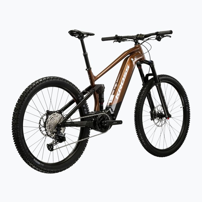 Men's electric bike KROSS Grist Boost 3.0 el. 630 Wh brown/black/shine 3