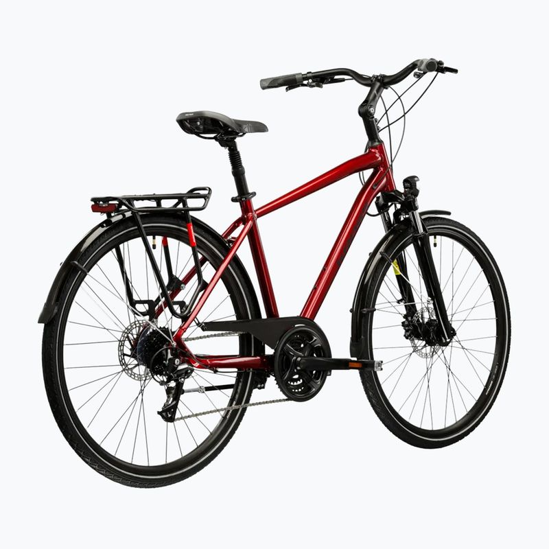 Men's trekking bike KROSS Trans 4.0 ruby/black/shine 3