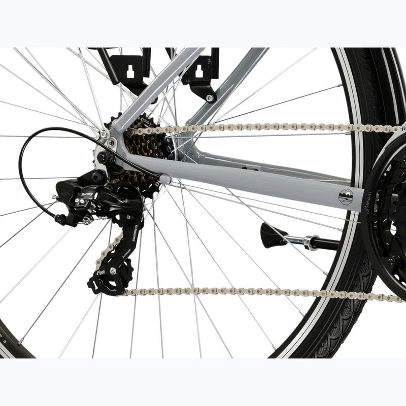 Men's trekking bike KROSS Trans 1.0 grey/black/shine 7