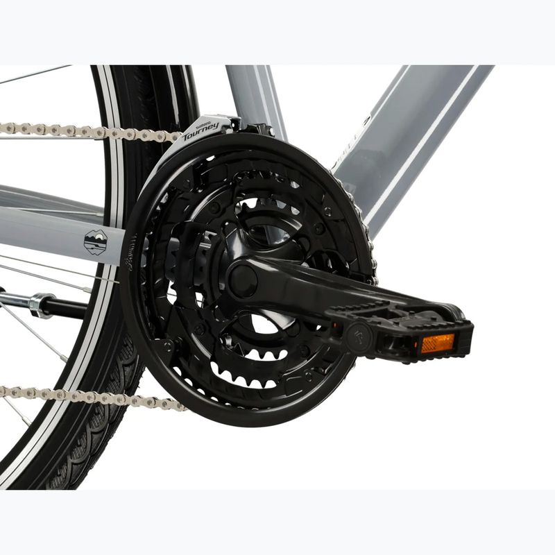 Men's trekking bike KROSS Trans 1.0 grey/black/shine 8