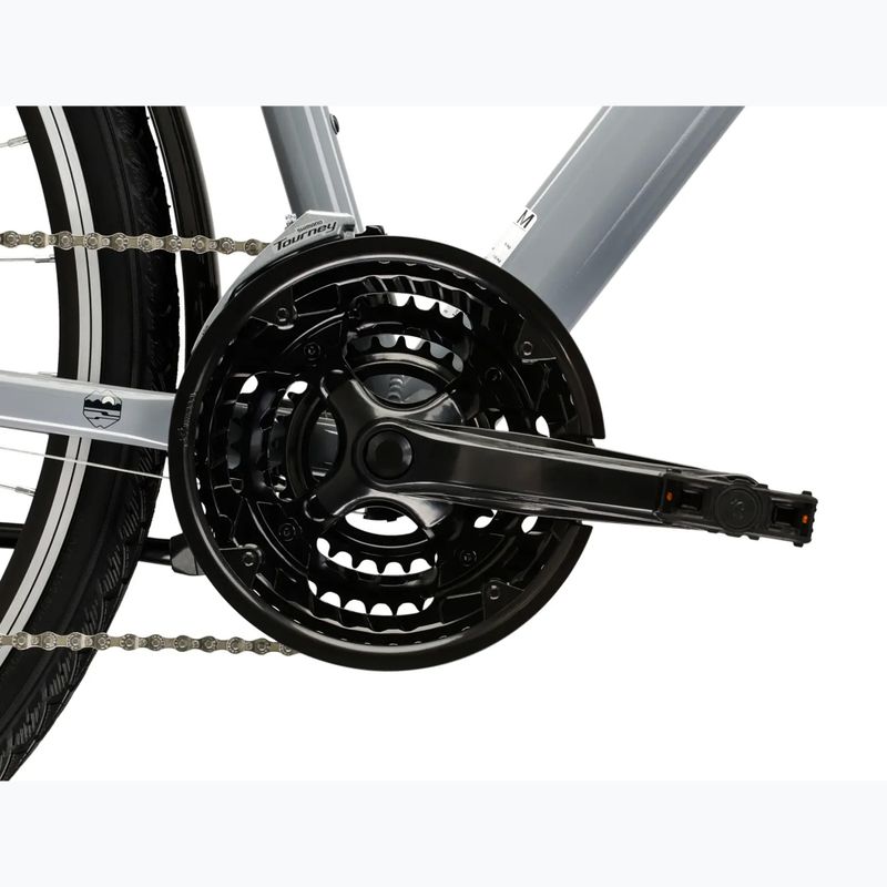 Men's trekking bike KROSS Trans 1.0 grey/black/shine 9